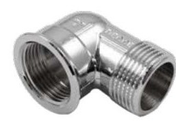 Tm gomito cromato m/f 1/2''
