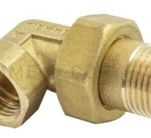 Tiemme raccordo curvo 3 pz ottone giallo m f  1''
