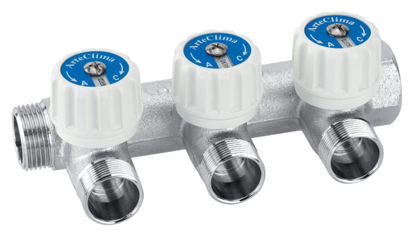Arteclima collettore 3/4'' x 3 vie c arresti