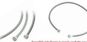Tubo carico lavatrice in pvc c/curva cm 200