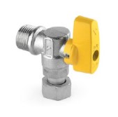 Rubinetto squadro c/girello m 1/2'' x f 3/4'' x gas
