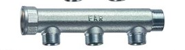 Far collettore 3 vie 11/4 int 50 3/4 maschio testa piana