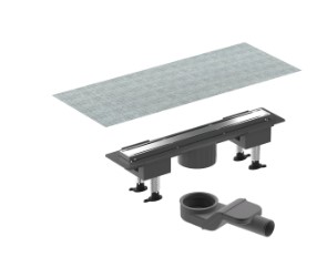 Canaliss  in abs c/griglia allum  + kit cm 40 bonomini