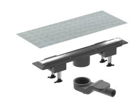 Canaliss  in abs c/griglia allum  + kit cm 50 bonomini