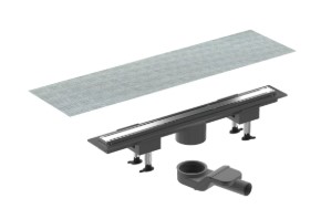 Canaliss  in abs c/griglia allum  + kit cm 60 bonomini