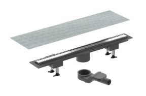 Canaliss  in abs c/griglia allum  + kit cm 70 bonomini
