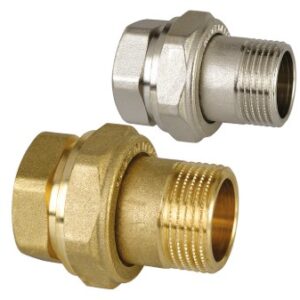 Icma raccordo diritto 3pz  m/f 1'' ottone giallo