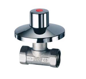 Rubinetto ad incasso 1/2'' con rosone in ottone